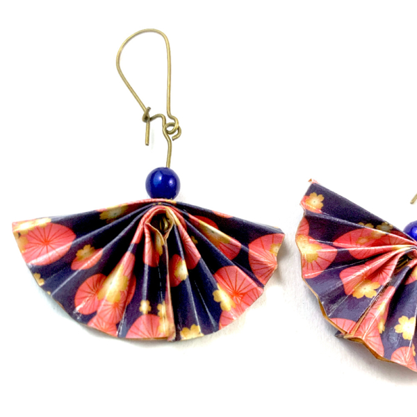 Boucles d'oreilles origami éventail - Katia – Image 4