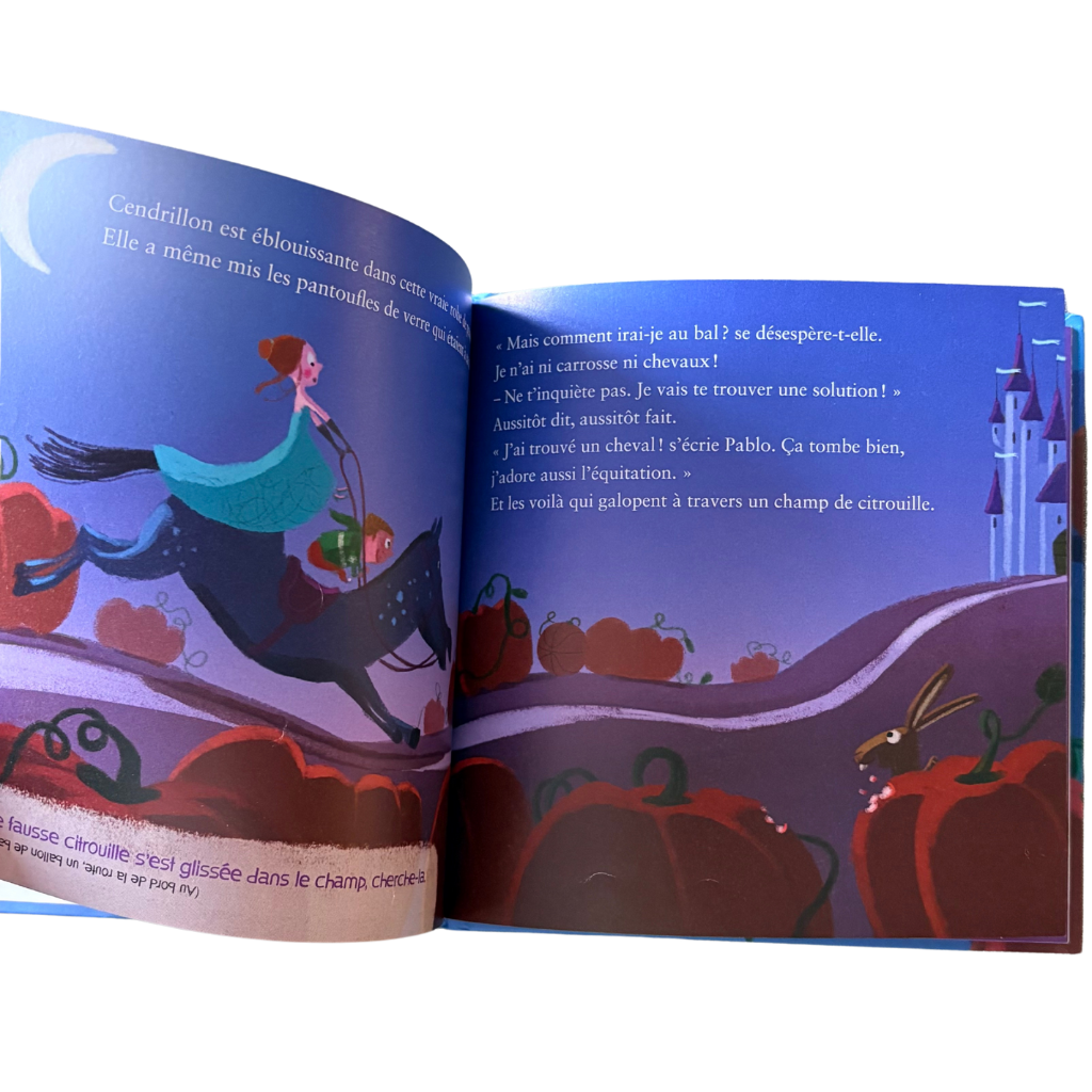 Pages intérieures du livre pour enfant Tiens bon, Cendrillon ! publié chez Hachette Jeunesse – version d’occasion en bon état